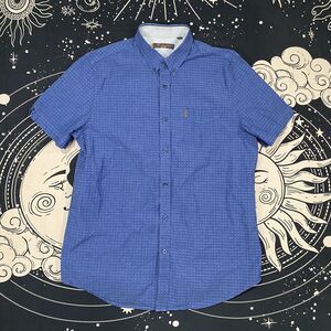 Ben Sherman Button Down Shirt Mens XL Blue Casual Preppy Glam